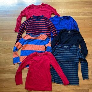 Lot of 7 boys long sleeve tees size 6/7